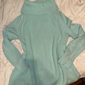 Lands’ End teal turtleneck